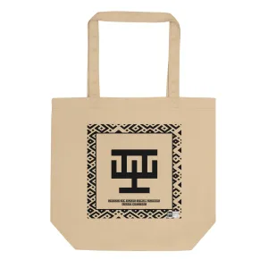 100% cotton Eco Tote Bag, featuring the Adinkra symbol for perfection