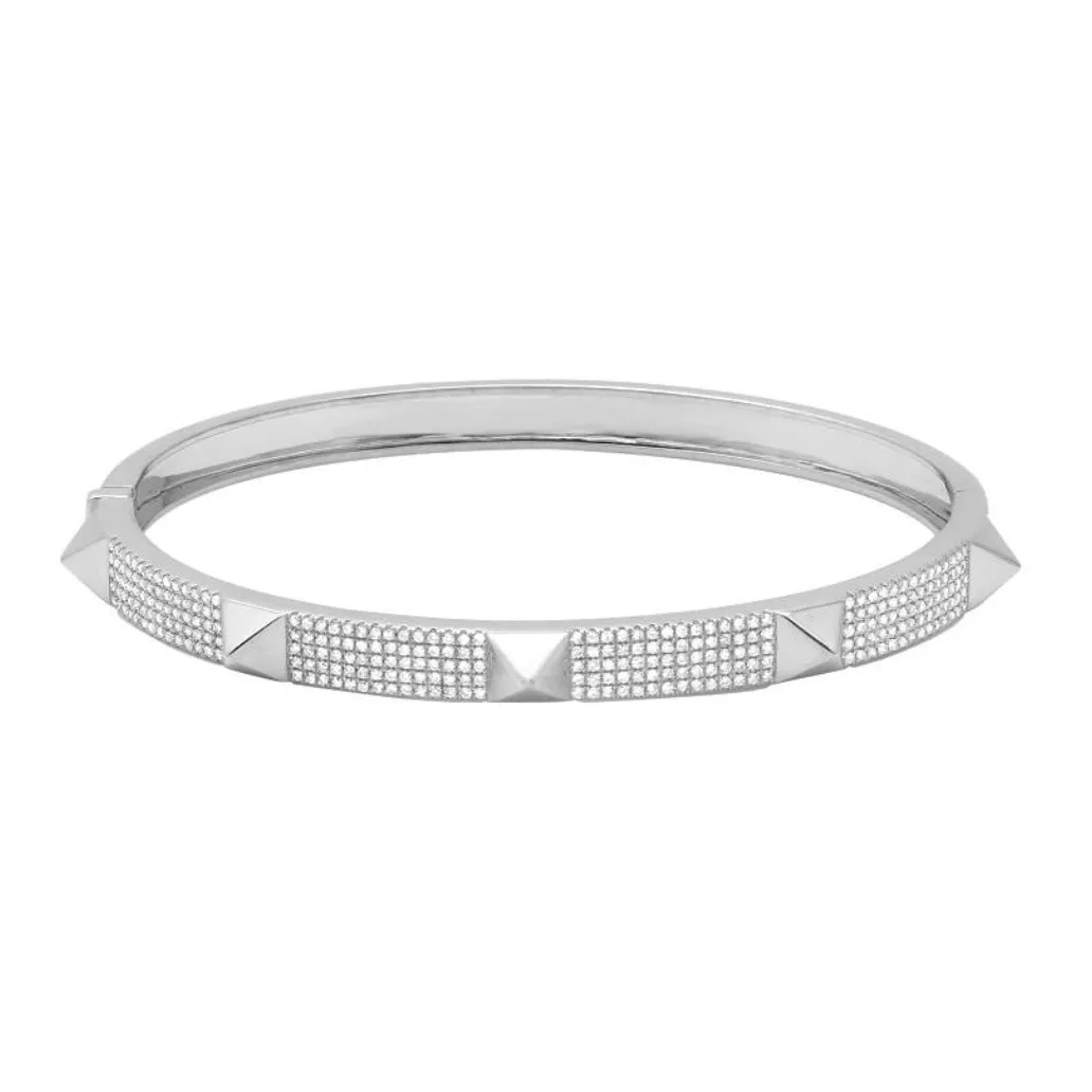 14KT Gold Diamond Aria Spike Bangle Bracelet