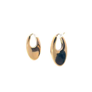 18k Yellow Gold Hoop Earrings 5.5 gram