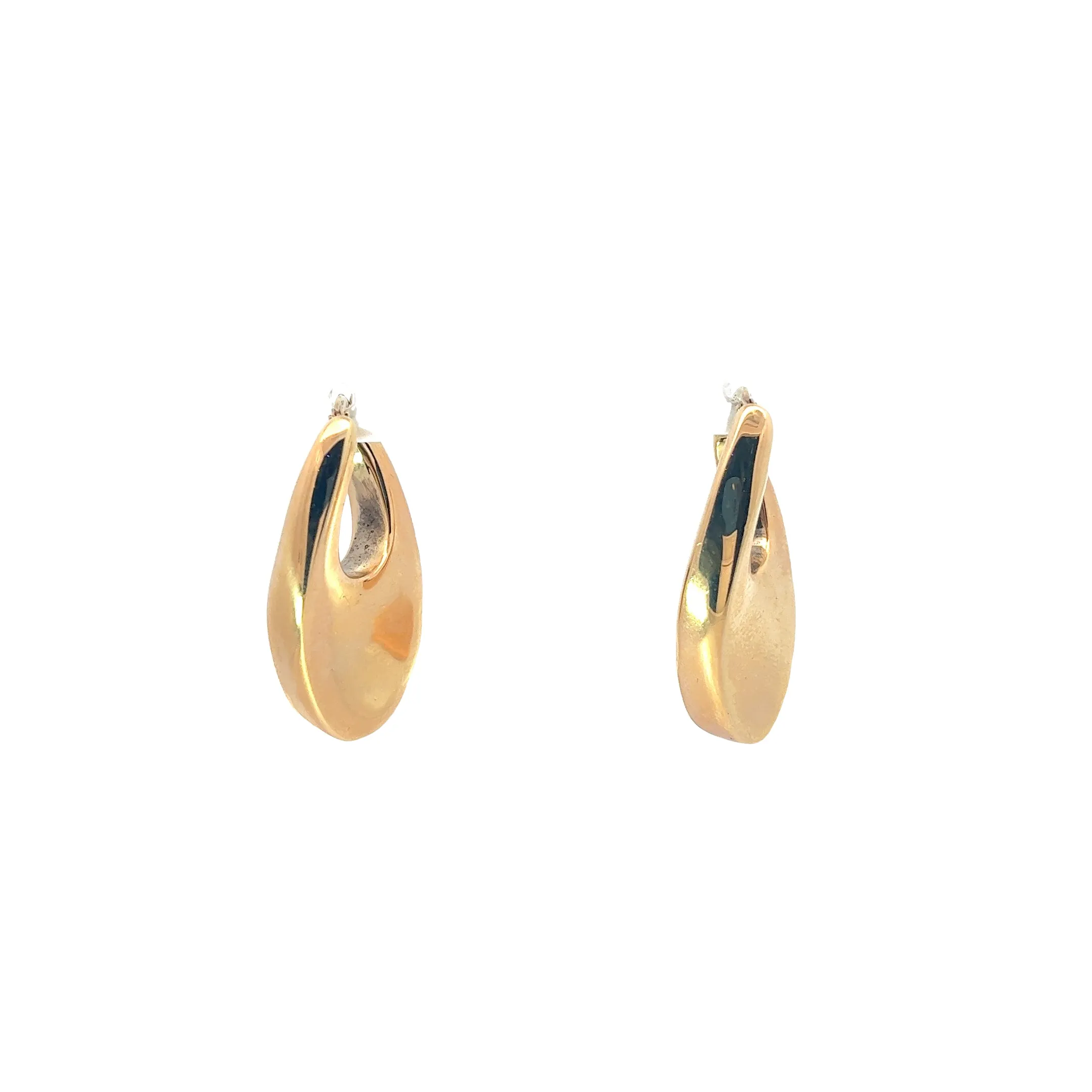 18k Yellow Gold Hoop Earrings 5.5 gram
