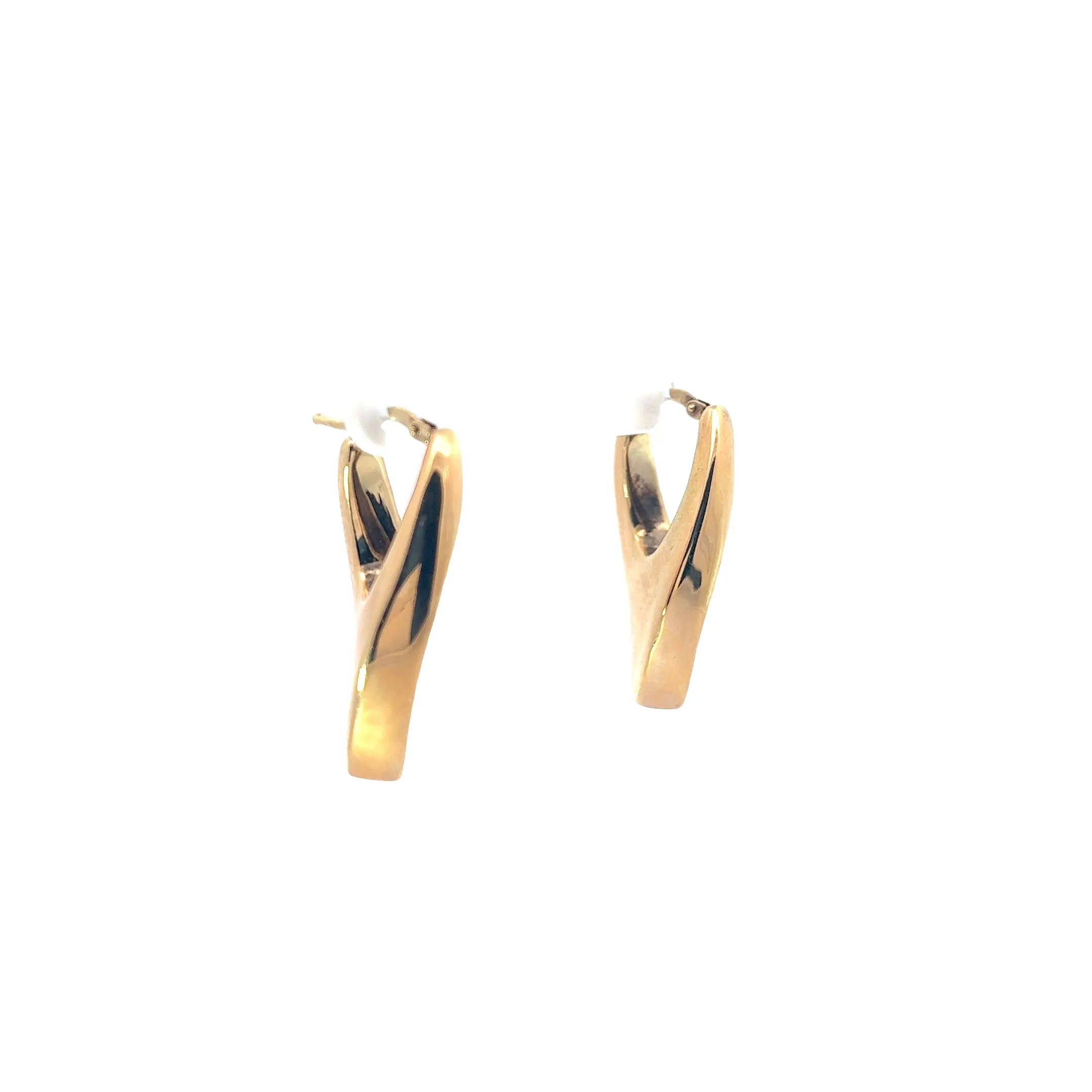 18k Yellow Gold Hoop Earrings 5.5 gram