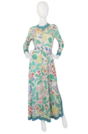 1970s Amazing Bessi Floral Maxi Dress