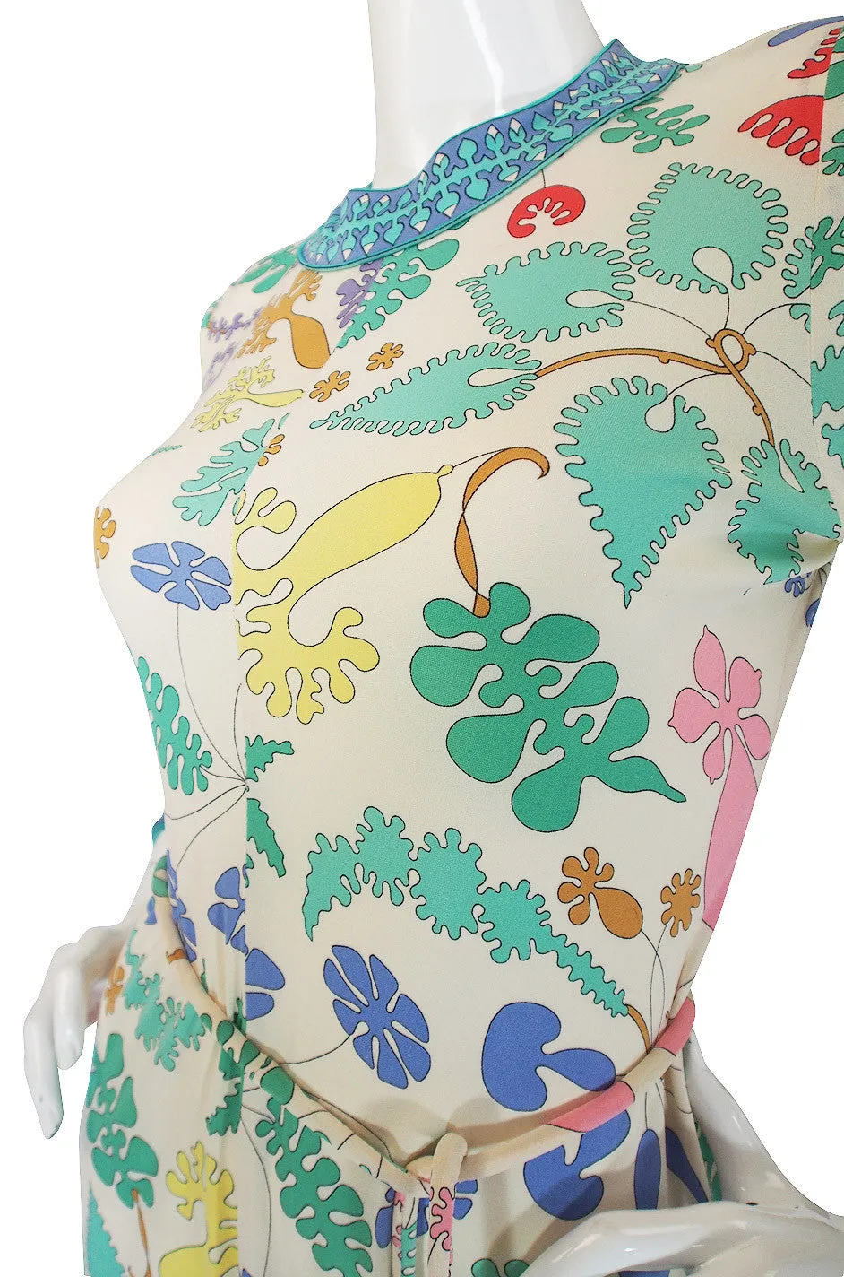1970s Amazing Bessi Floral Maxi Dress