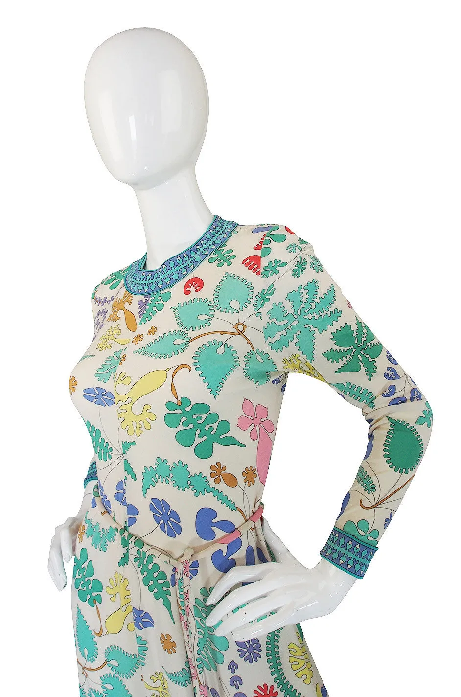1970s Amazing Bessi Floral Maxi Dress