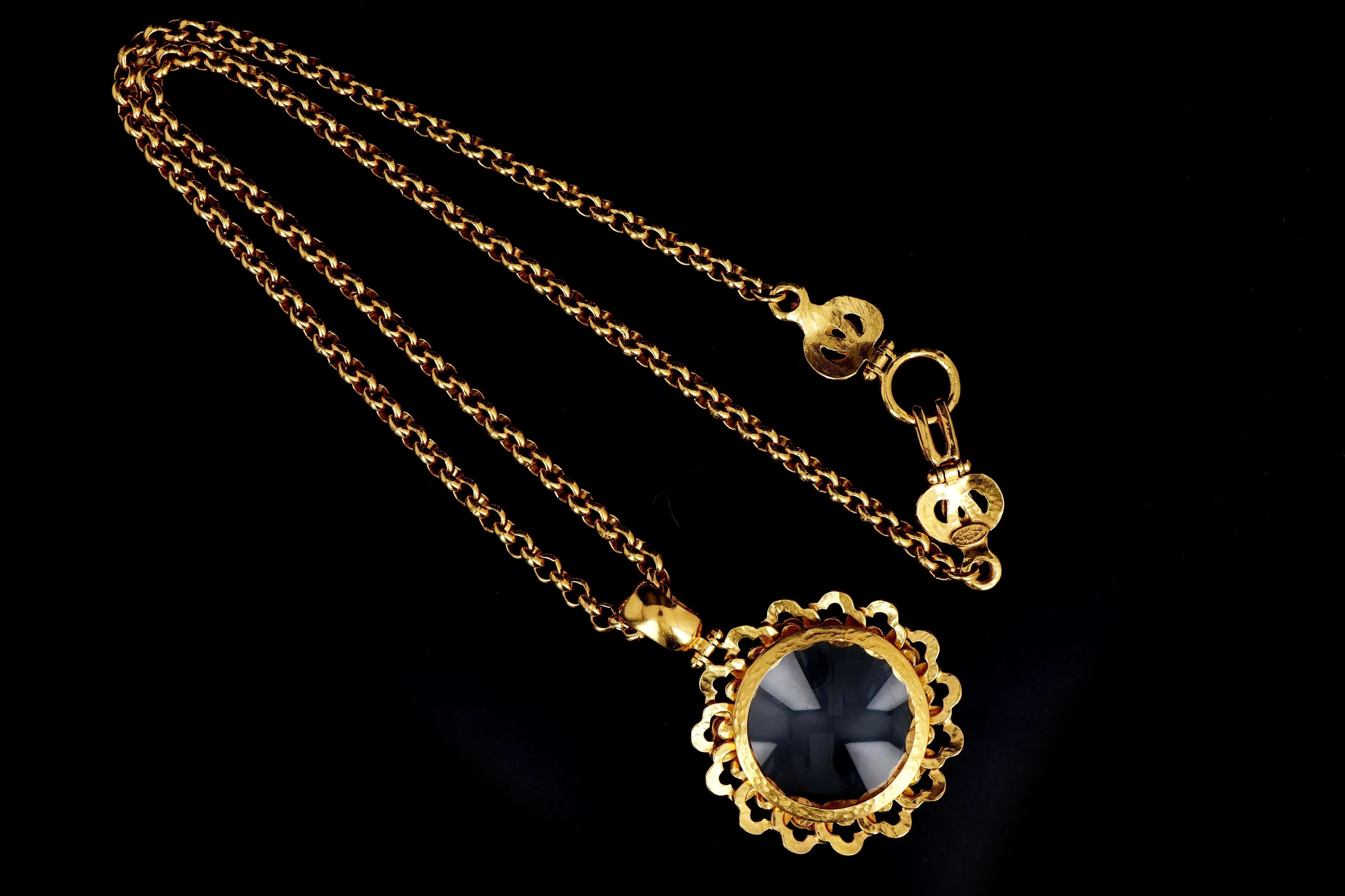 1997 Vintage Chanel Magnifying Glass Pendant Necklace