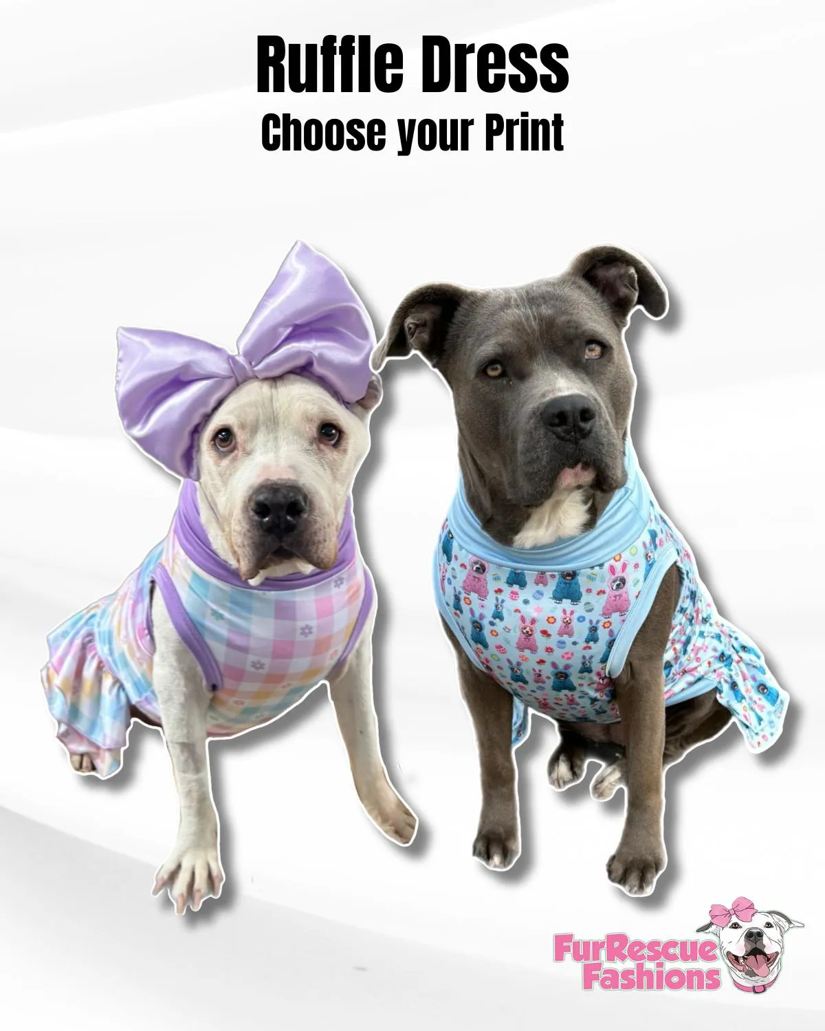 2025 Spring & Easter Dog Dress With Ruffle / With Sleeves or Sleeveless (Available in any pattern)