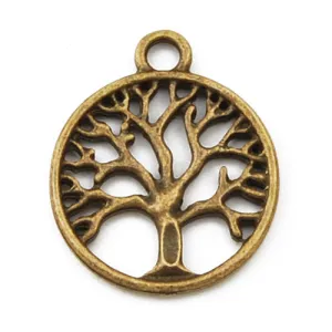 20mm Vintage antique bronze Zinc alloy Charms,tree,sold 100 pcs per pkg