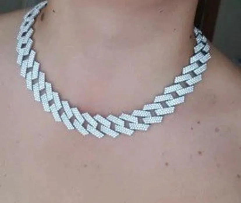 20mm Women and men cuban choker , cuban link chain , Christmas gift , blinged iced cuban necklace , men cuban necklace,cuban