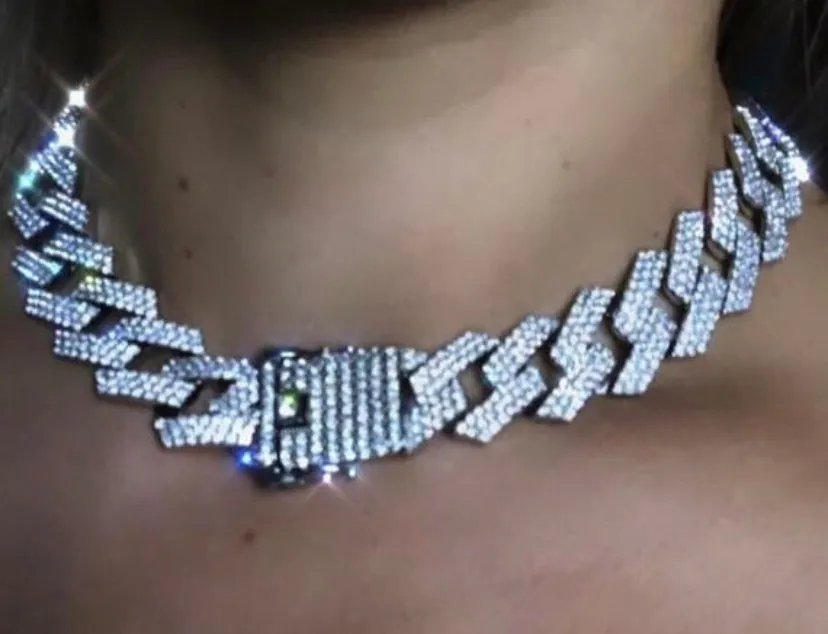 20mm Women and men cuban choker , cuban link chain , Christmas gift , blinged iced cuban necklace , men cuban necklace,cuban