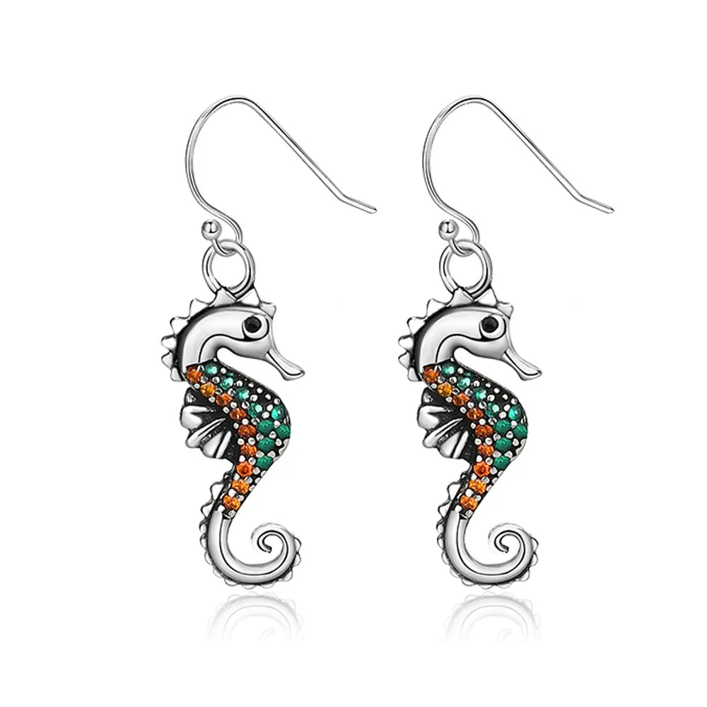 925 Sterling Silber Seahorse Earrings