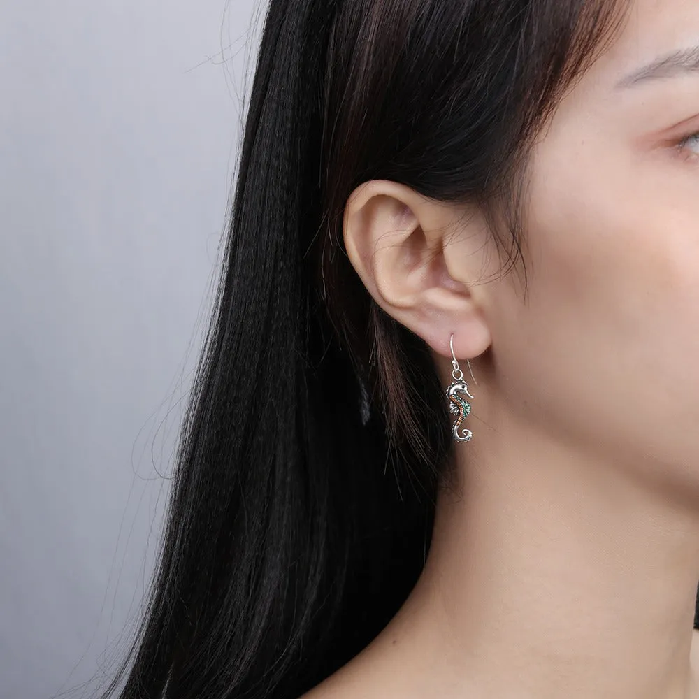 925 Sterling Silber Seahorse Earrings