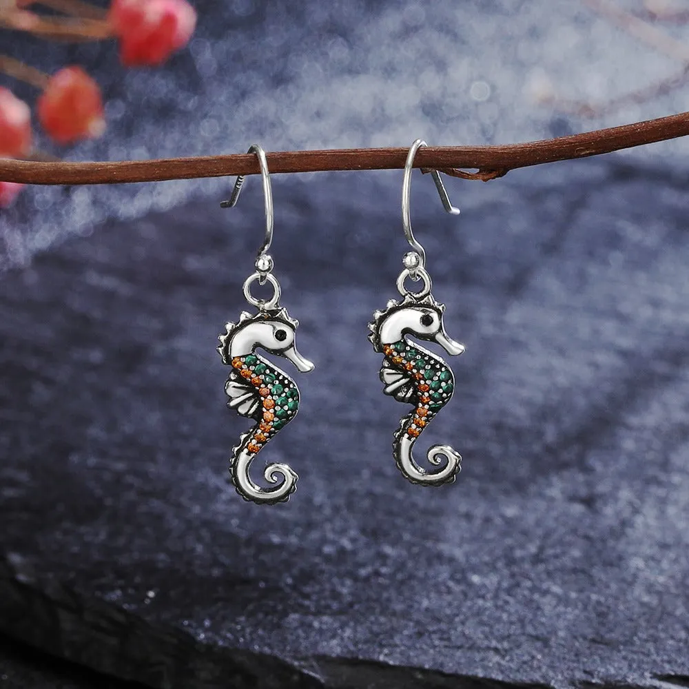 925 Sterling Silber Seahorse Earrings
