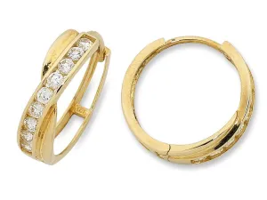 9ct Yellow Gold Cubic Zirconia Earrings