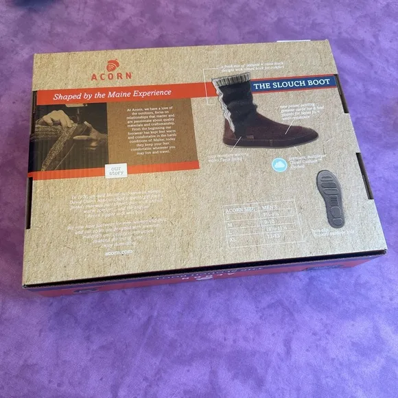 Acorn Men's Slouch Boot Slipper Indoor Outdoor Size Medium 9 10
