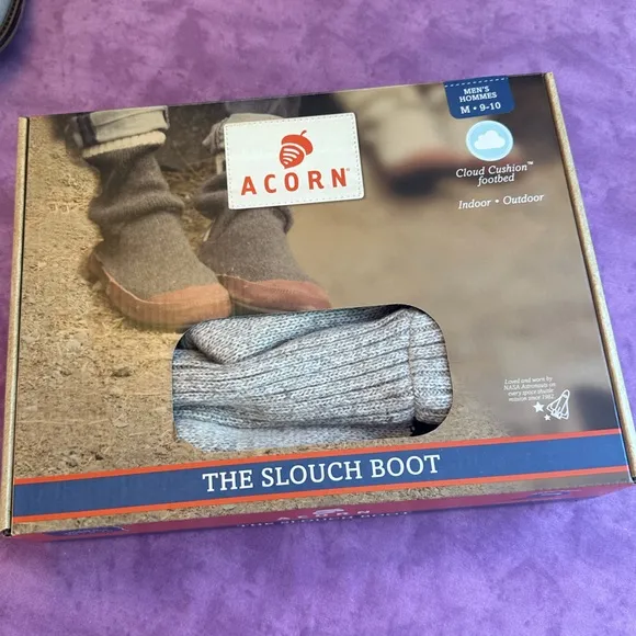 Acorn Men's Slouch Boot Slipper Indoor Outdoor Size Medium 9 10