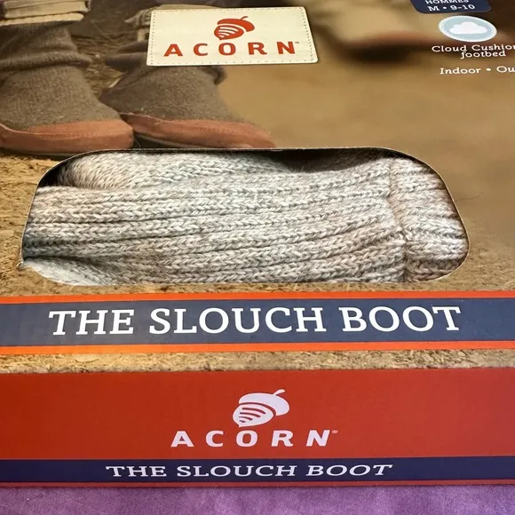 Acorn Men's Slouch Boot Slipper Indoor Outdoor Size Medium 9 10