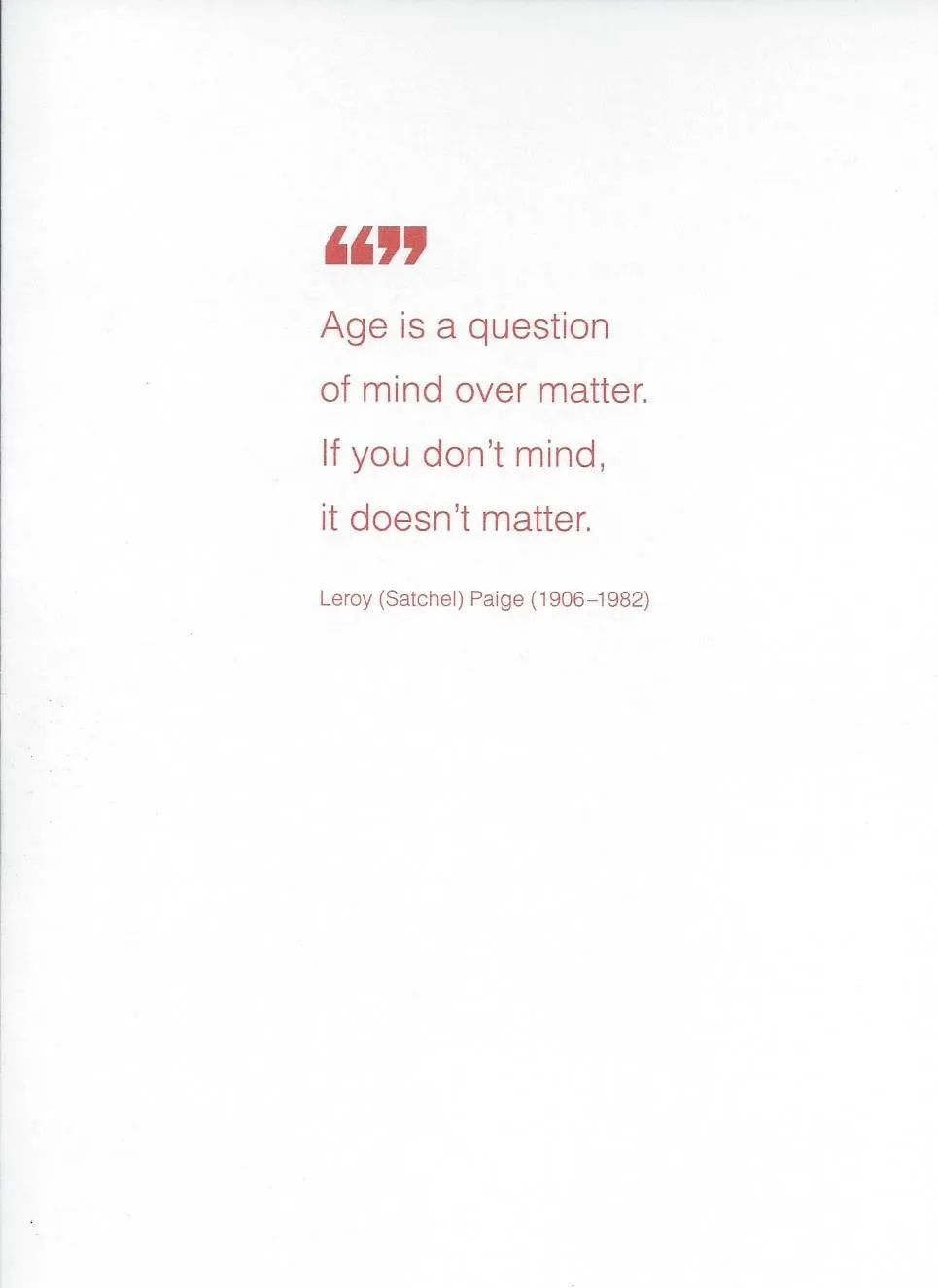Age Is A Question Of Mind Over Matter Birthday Card