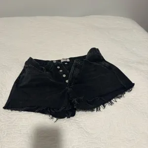 Agolde Black Denim Women's Shorts size 30 with button front