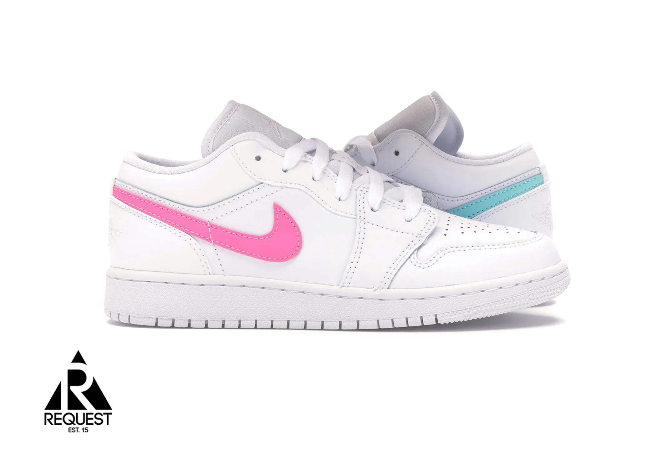 Air Jordan 1 Retro Low” White Multi-Color Swoosh"