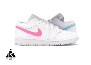 Air Jordan 1 Retro Low” White Multi-Color Swoosh"