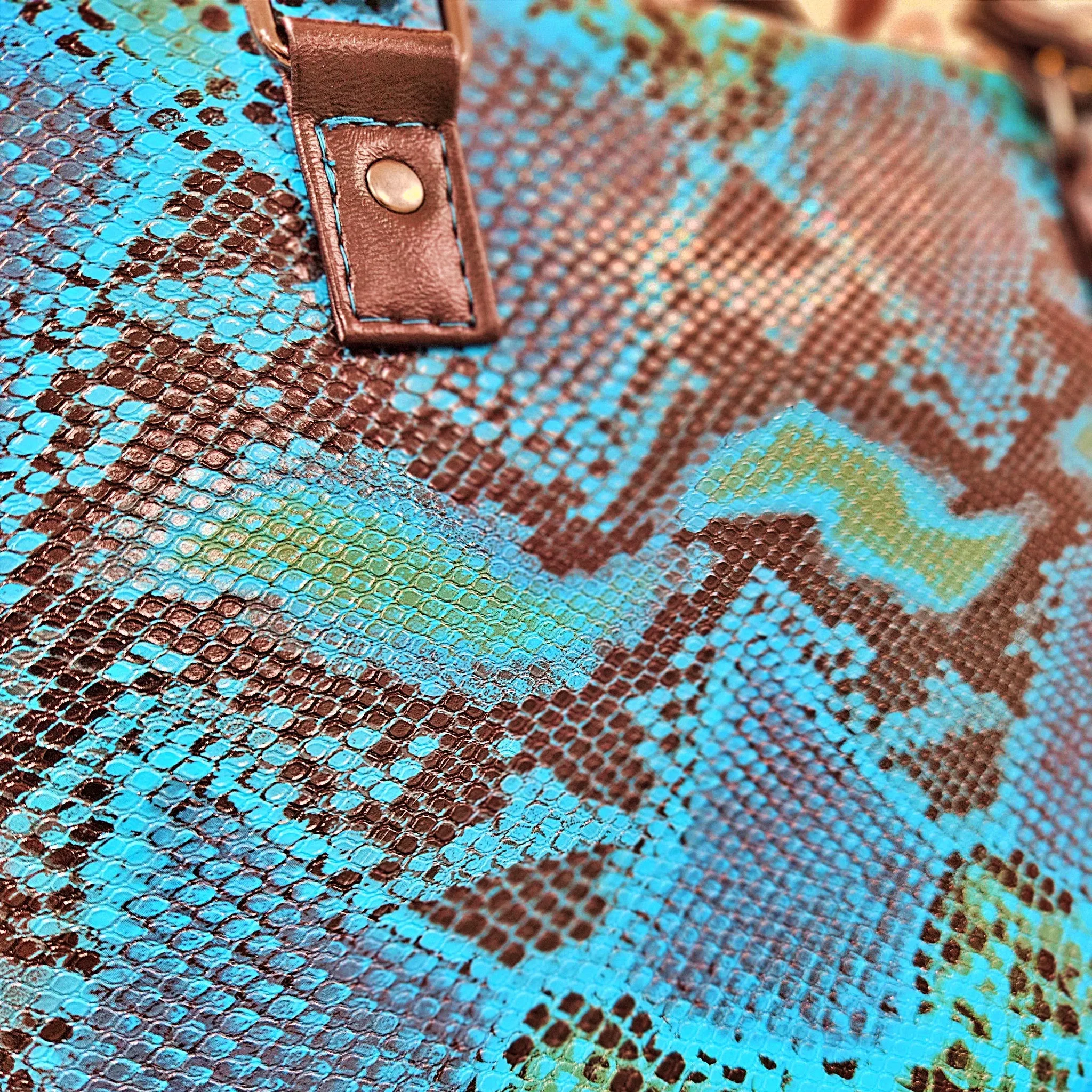 All the Blues Snake Tote Handbag