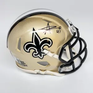 Alvin Kamara Autographed Signed New Orleans Saints Mini Helmet Beckett