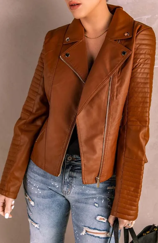 Always Stylish Faux Leather Jacket