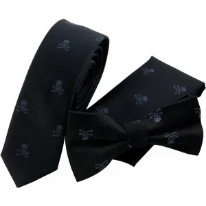 Amazing Skull Necktie & Bow Set
