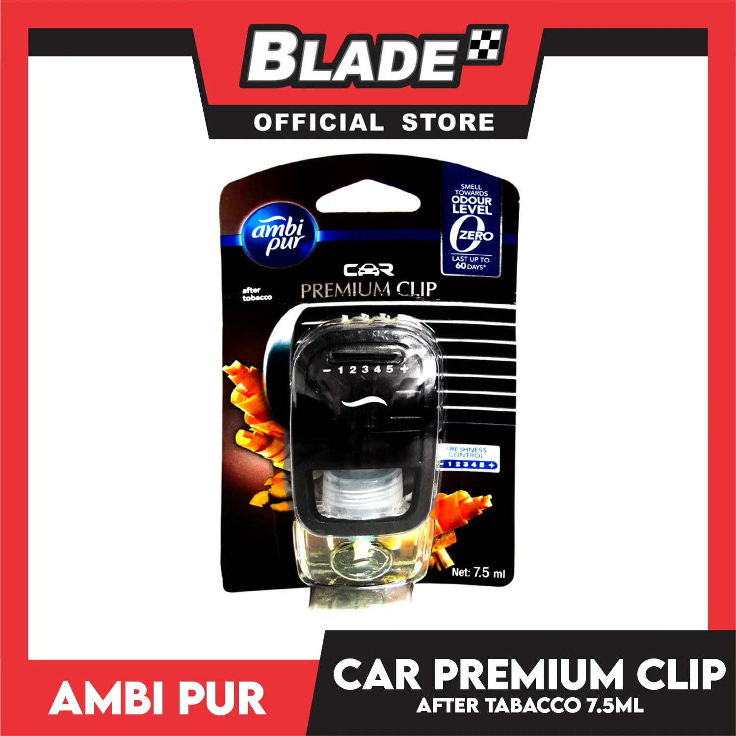 Ambi Pur Car Air Freshener Premium Clip (After Tobacco) 7.5ml