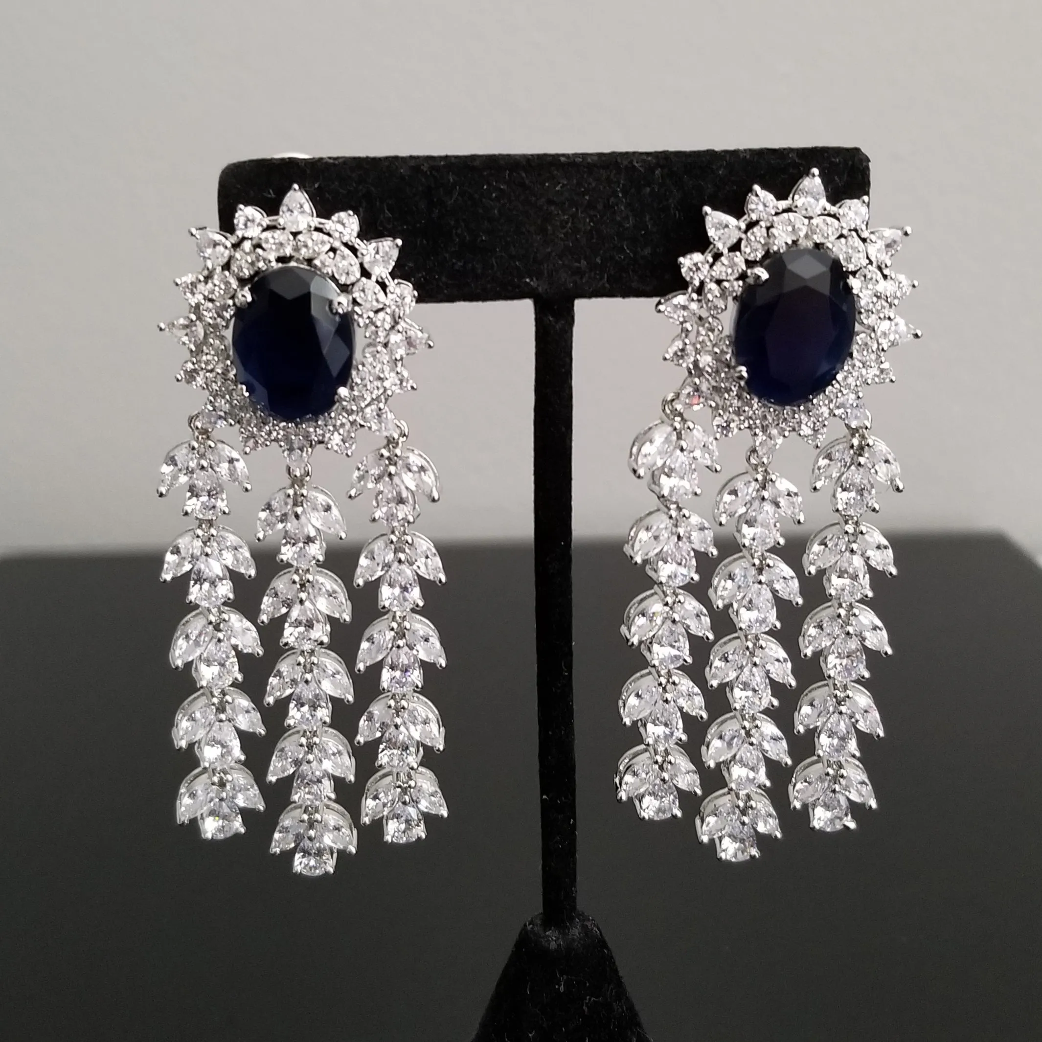 American Diamond Long Earrings ST12