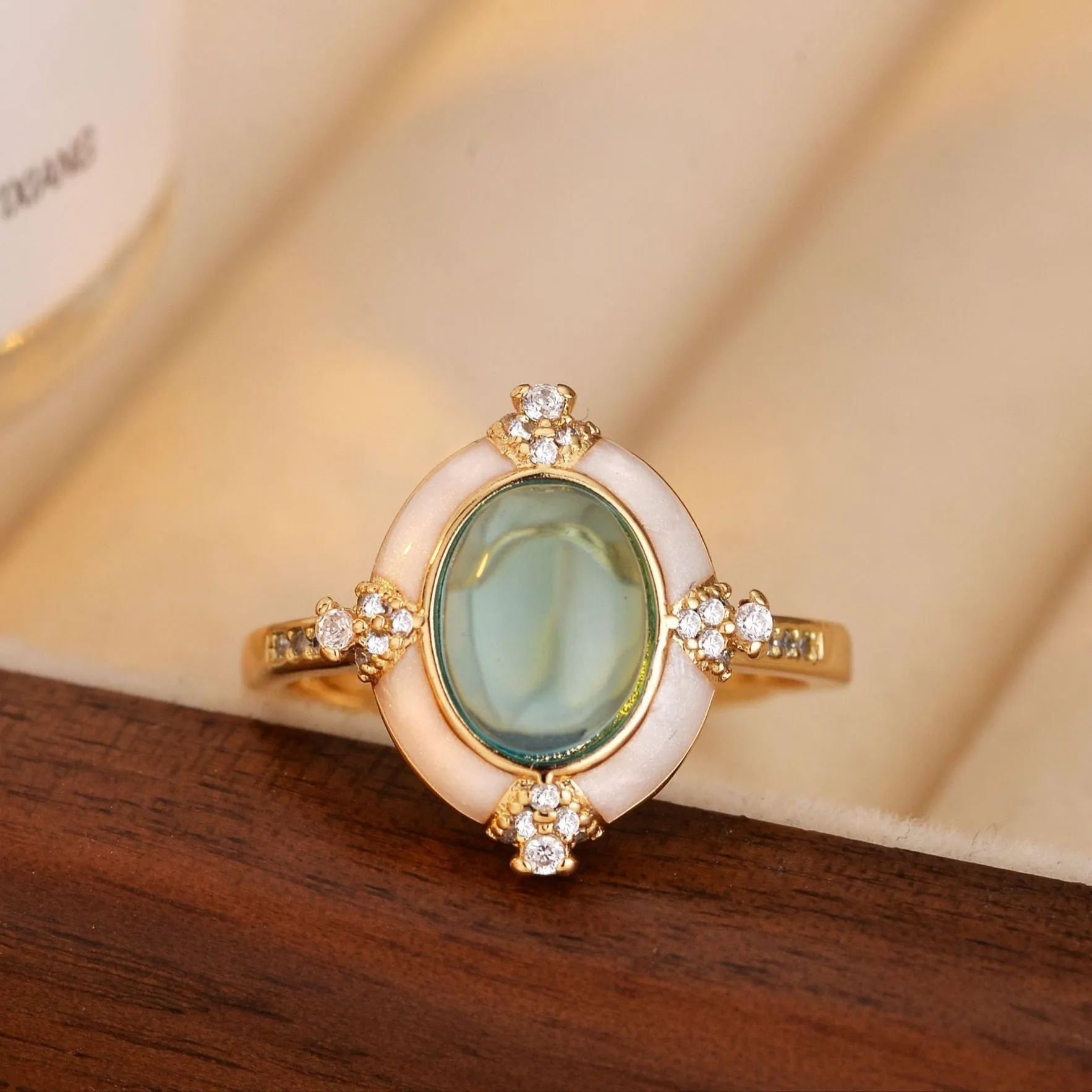 Anel Retro Oval