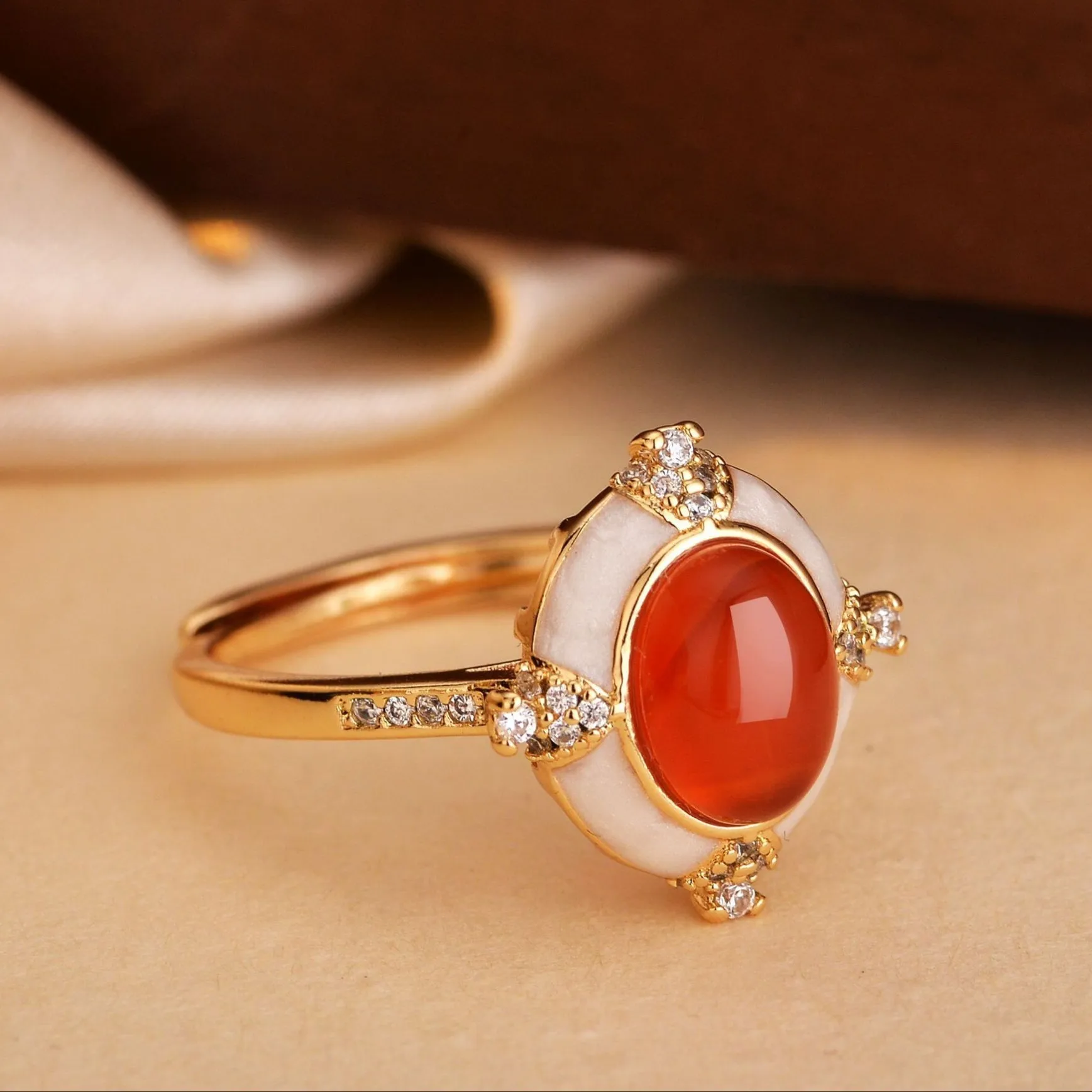 Anel Retro Oval