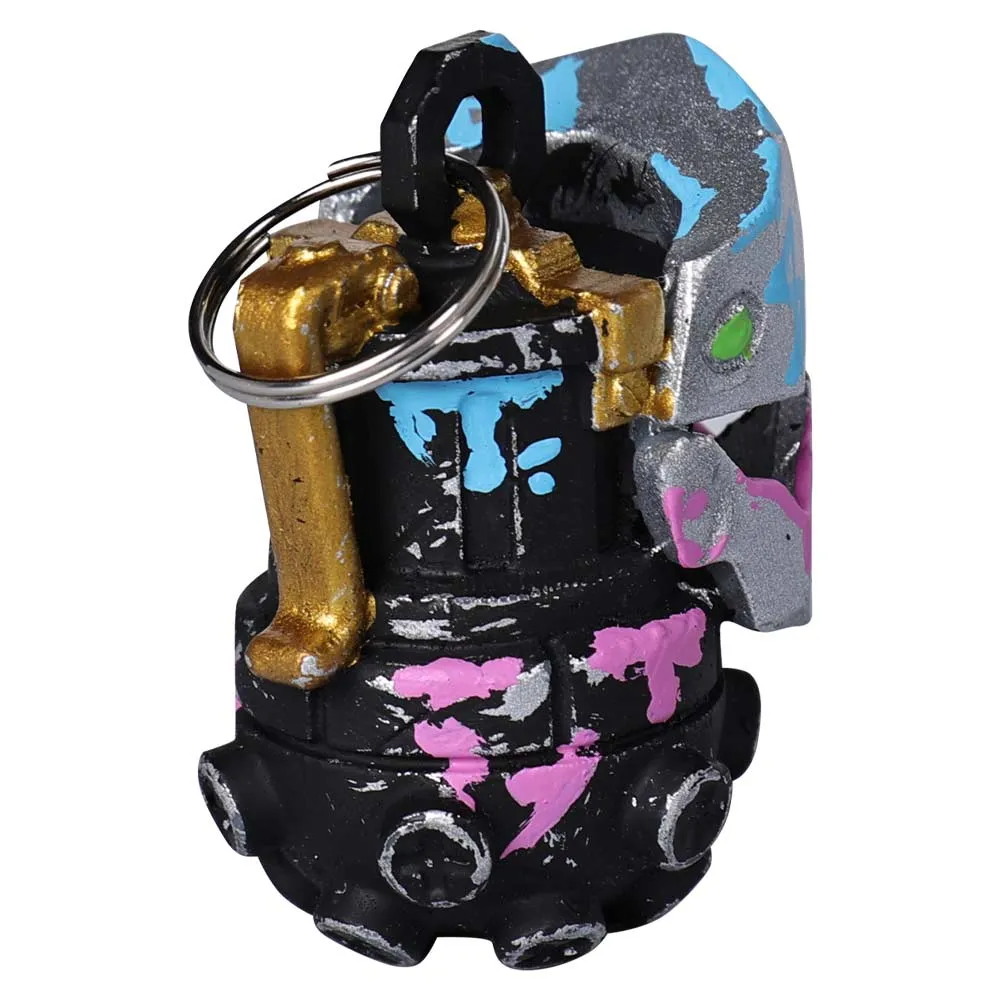 Arcane League of Legends Season 2 Jinx Hand Grenade Unisex Sliver Keychain Cosplay Prop