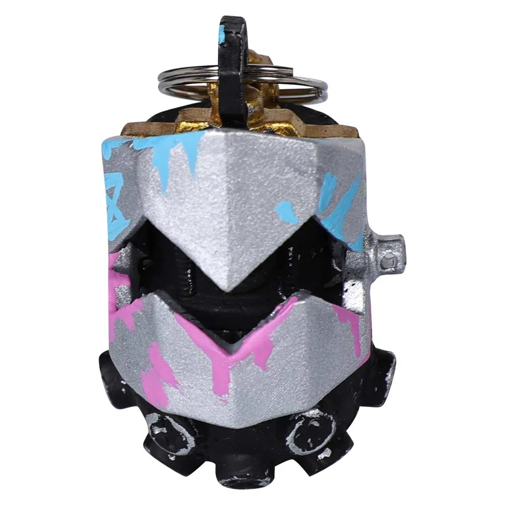 Arcane League of Legends Season 2 Jinx Hand Grenade Unisex Sliver Keychain Cosplay Prop