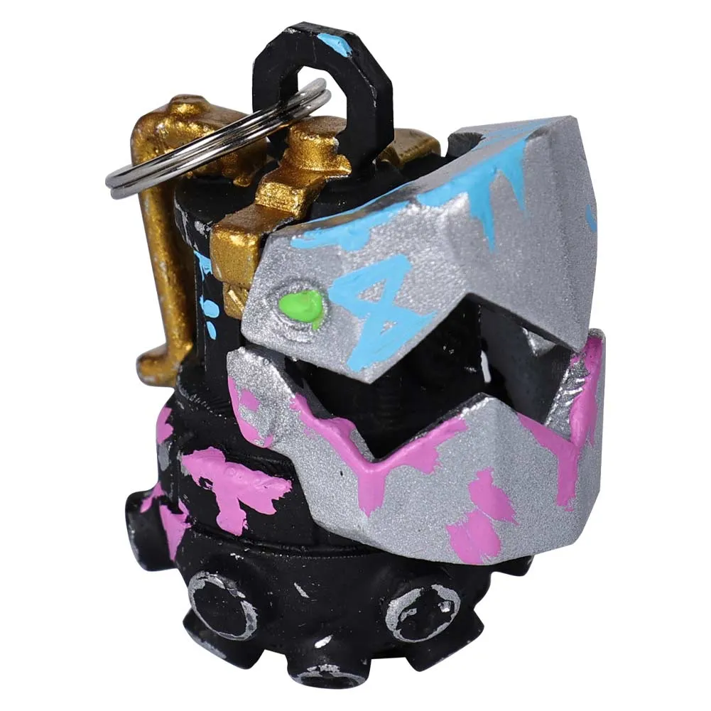 Arcane League of Legends Season 2 Jinx Hand Grenade Unisex Sliver Keychain Cosplay Prop