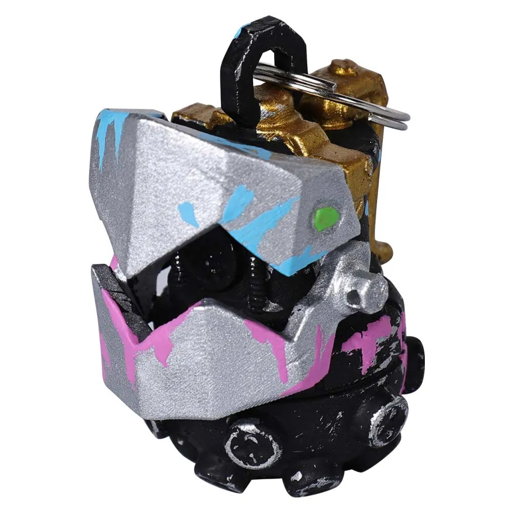 Arcane League of Legends Season 2 Jinx Hand Grenade Unisex Sliver Keychain Cosplay Prop
