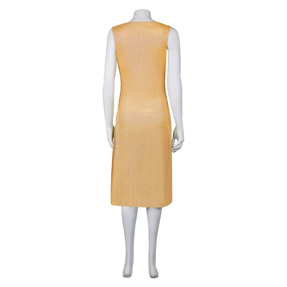 Argylle Official Trailer Elly Conway Gold Dress Cosplay Costume Outfits Halloween Carnival Suit