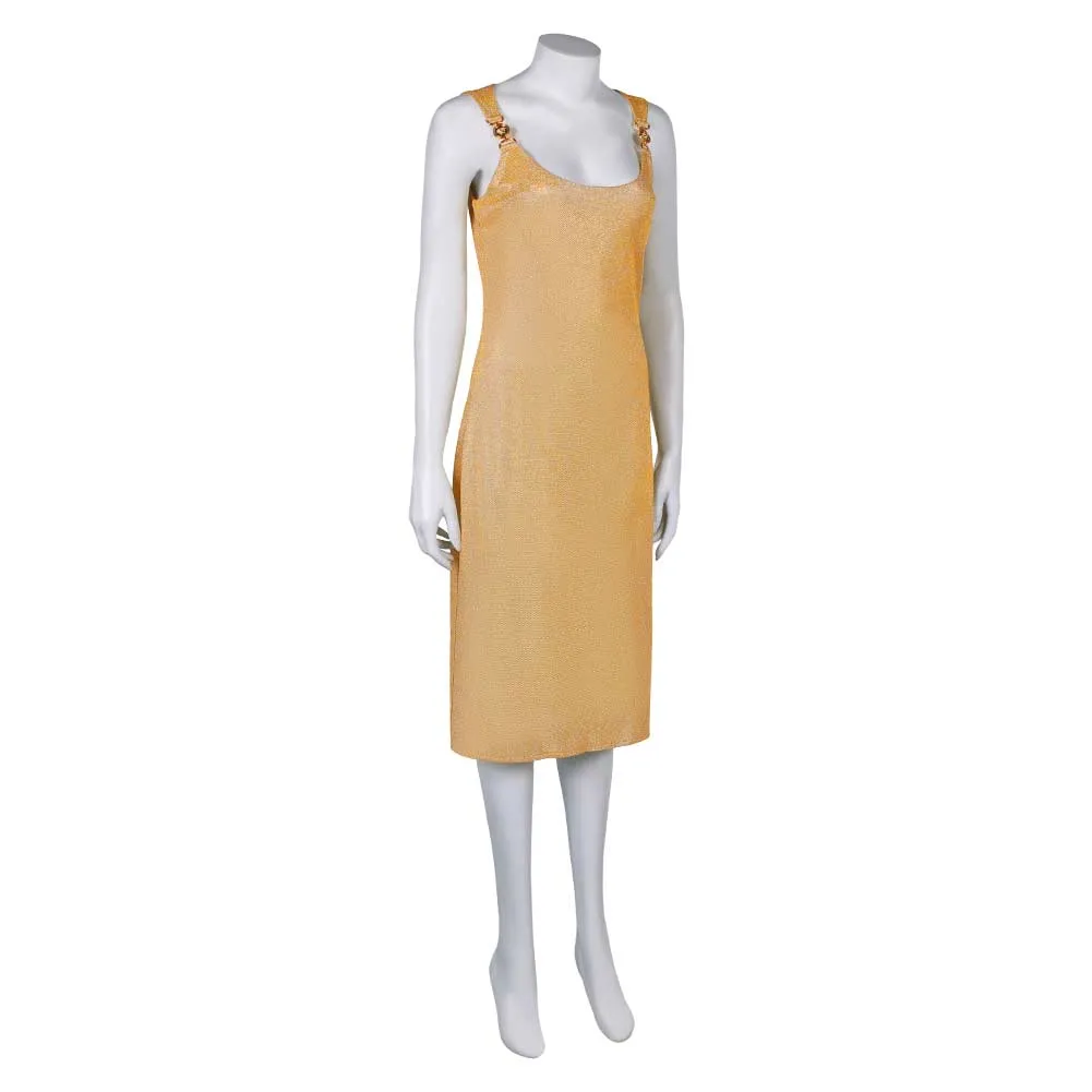 Argylle Official Trailer Elly Conway Gold Dress Cosplay Costume Outfits Halloween Carnival Suit