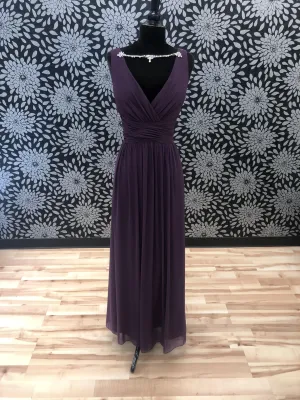 Aubergine Dress with Rhinestone Details