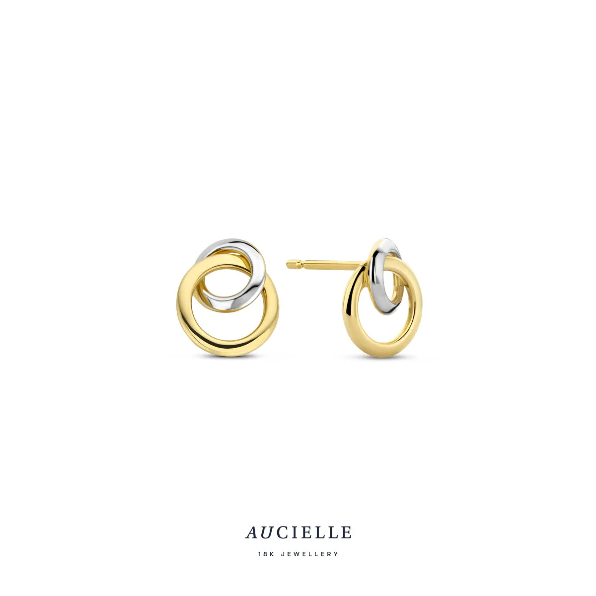 Aucielle - Boucles d'oreilles - Or Jaune et Blanc (AE0030L)