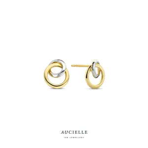 Aucielle - Boucles d'oreilles - Or Jaune et Blanc (AE0030L)