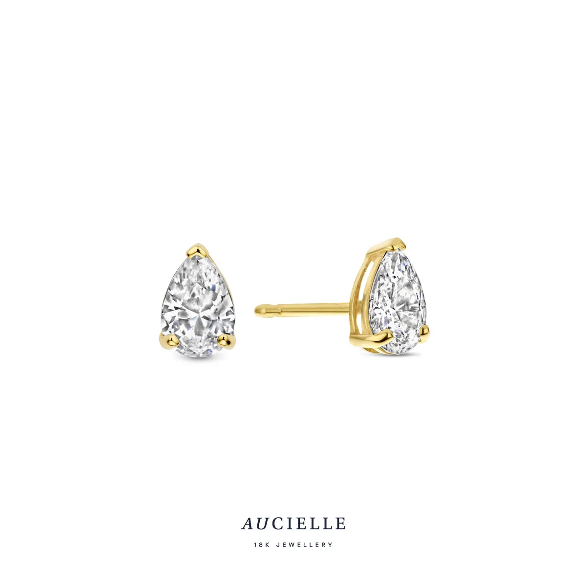 Aucielle - Boucles d'oreilles - Or Jaune et Zircons (AE0111C)