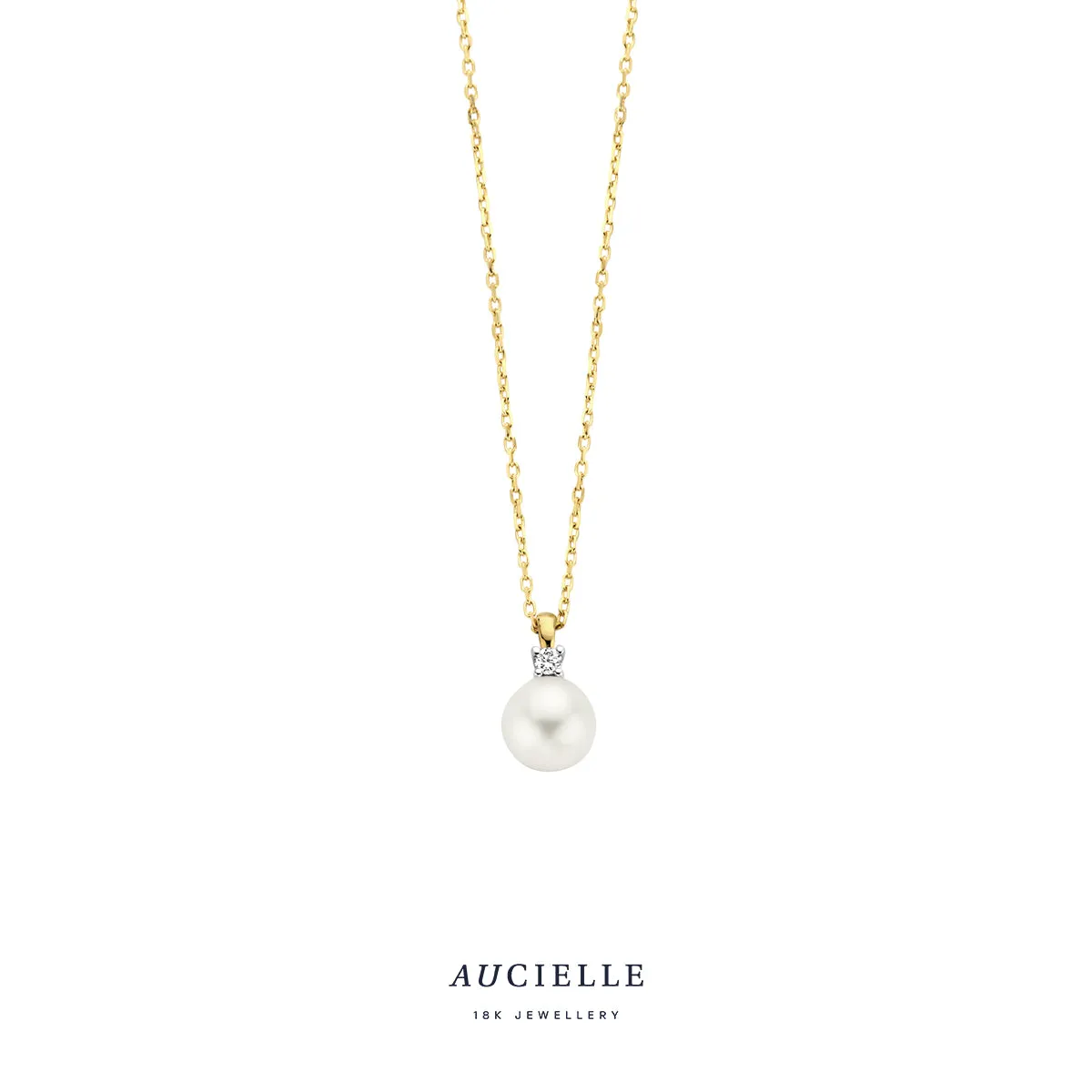 Aucielle - Collier  - Or Jaune et Perles (AK0039D/45)