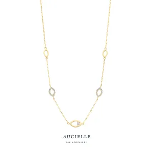 Aucielle - Collier  - Or Jaune, zircon (AK0025C/45)
