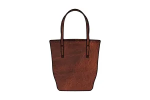 AVERY LEATHER TOTE BAG - SLIM LARGE - WHISKY BISON