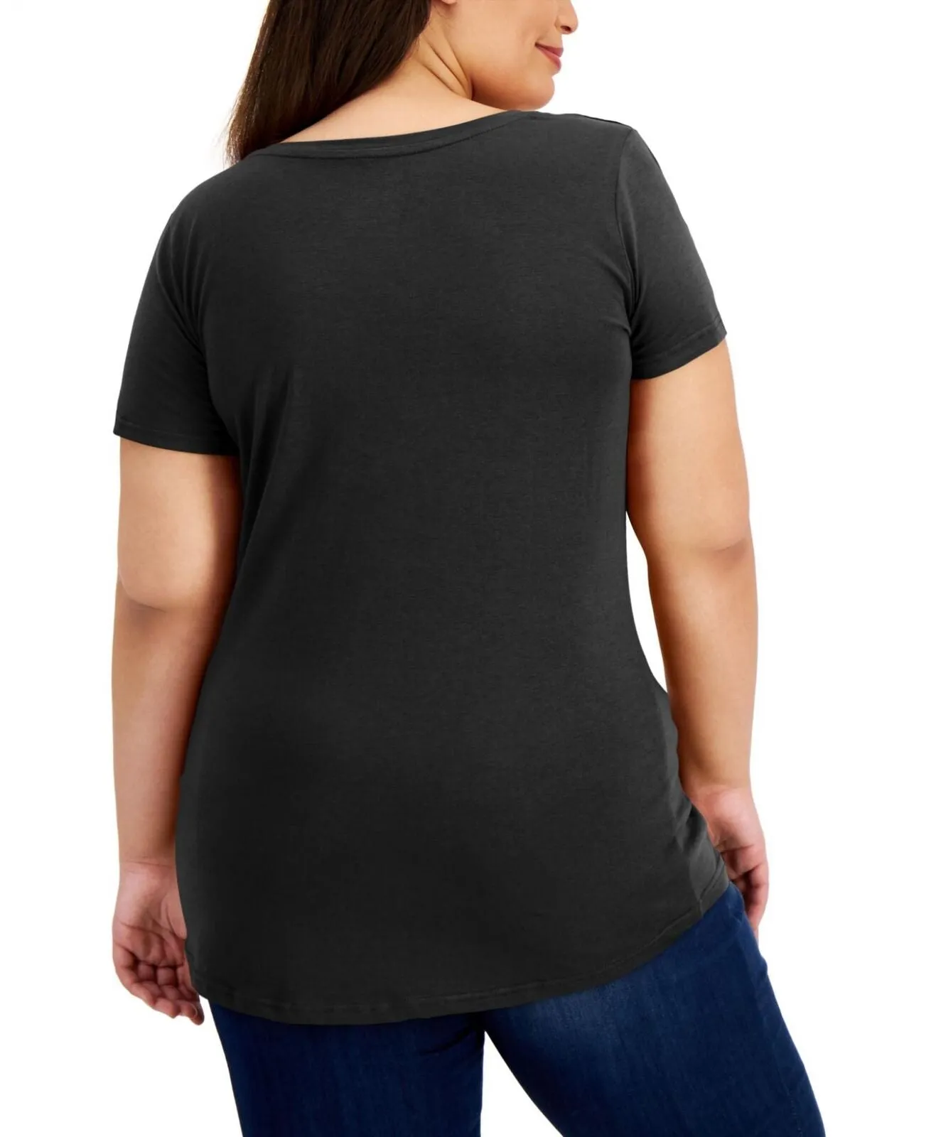Aveto Womens Trendy Plus Size Scoop-Neck T-Shirt 1657e4b8da2401