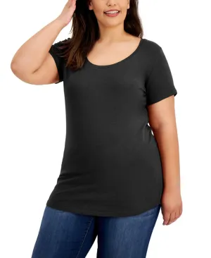 Aveto Womens Trendy Plus Size Scoop-Neck T-Shirt 1657e4b8da2401