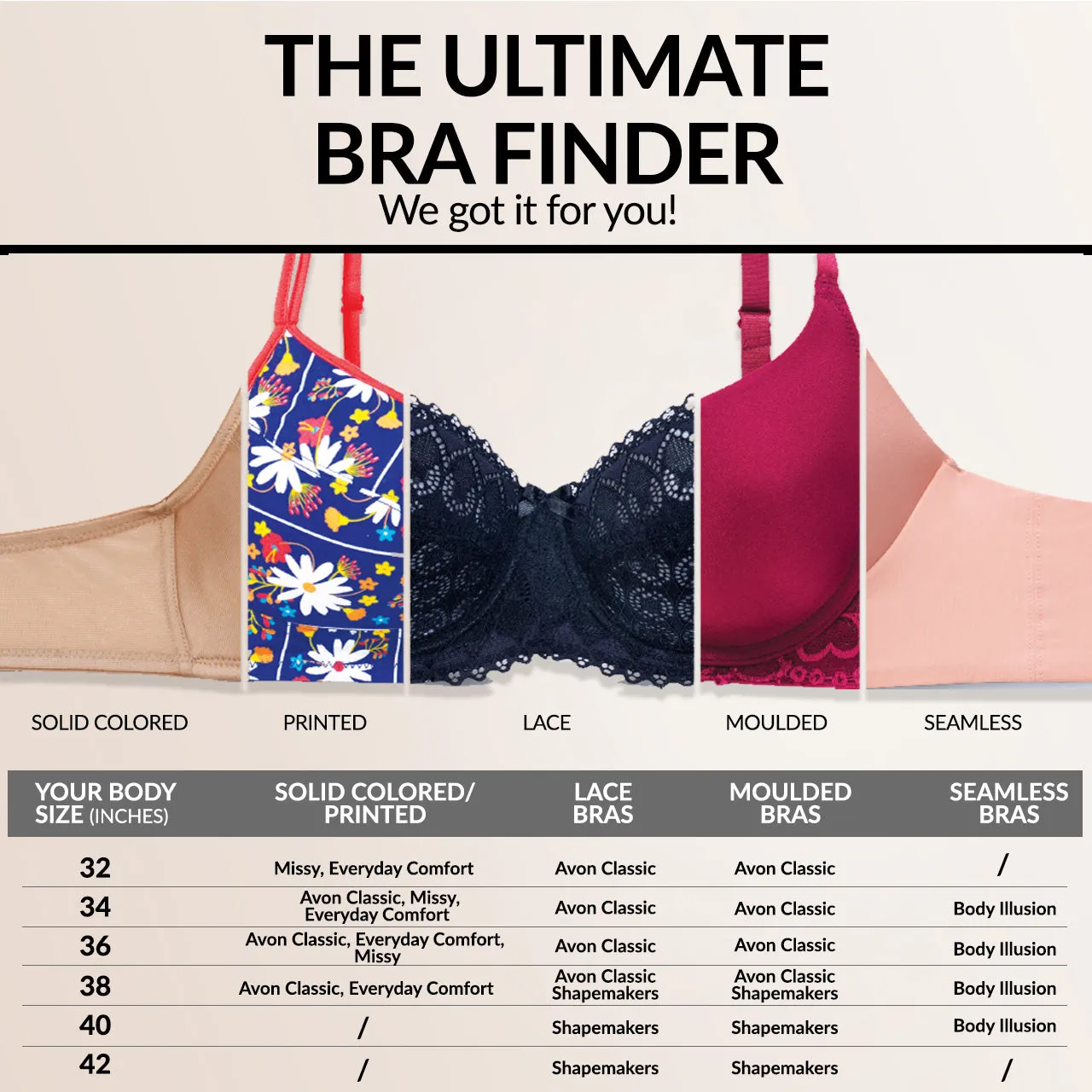 Avon Fashion Classic Robyn Underwire Bra
