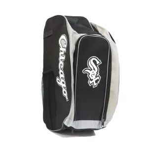 Back Pack Beisbol Softbol BS Chicago Negra Gris INFANTIL