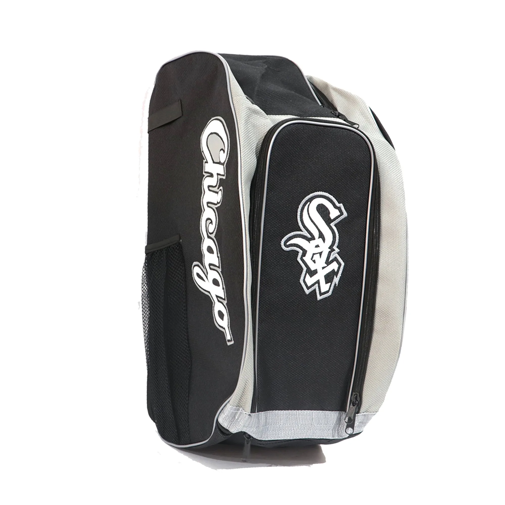 Back Pack Beisbol Softbol BS Chicago Negra Gris INFANTIL